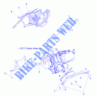 MOTORE, MOUNTING   R12WH76AG/AR/EAH/EAV/EAW (49RGRMOTOREMTG12CREW) per Polaris RANGER CREW 800 2012