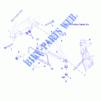 SUSPENSION, A ARM and PAVONEGGIARSI MOUNTING   R11WH50AG/AH/AR (49RGRAARM11500CREW) per Polaris RANGER 4X4 500 CREW 2011