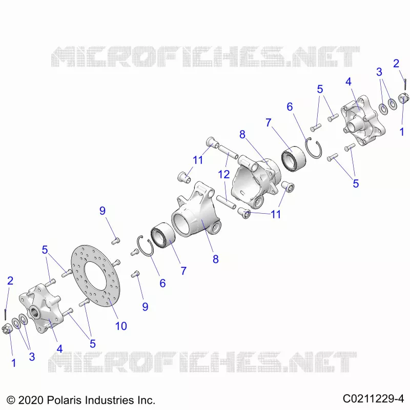 SOSPENSIONE POSTERIORE HUBS, CARRIER AND BRAKE DISC