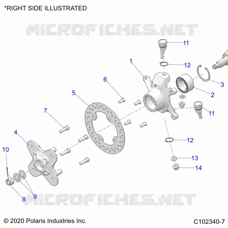 SOSPENSIONI ANTERIORI HUB, KNUCKLE AND BRAKE DISC