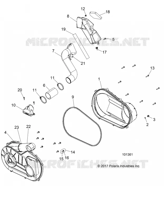 TRASMISSIONE, CLUTCH COVER AND DUCTING