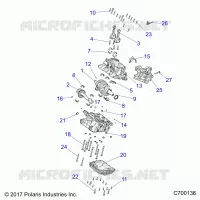 ENGINE, CRANKCASE AND ALBERO MOTORE