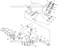 IMPIANTO DI SCARICO SL 900 B964291 and  Intl. SL 900 I964291 (4935583558B005)