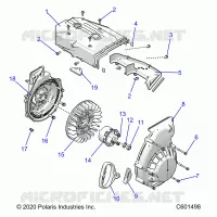 ENGINE, BLOWER HOUSING AND AUTOAVVOLGENTE