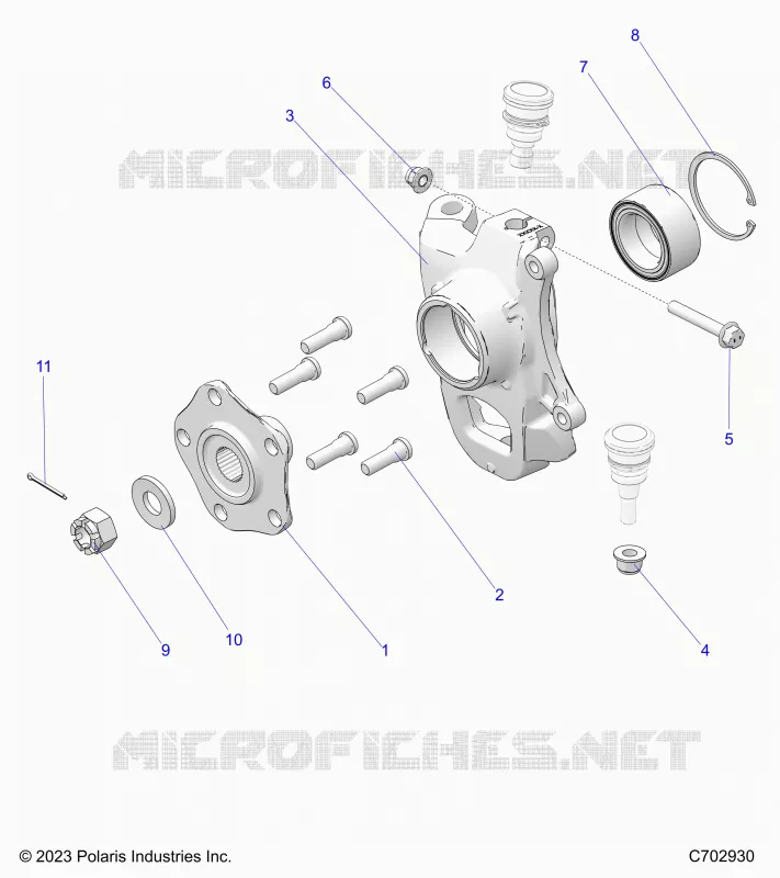 SUSPENSION, RUOTA ANTERIORE HUB, KNUCKLE