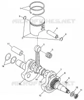 ALBERO MOTORE AND PISTONEE (300) XPRESS 300 W97CA28C (4939603960D007)