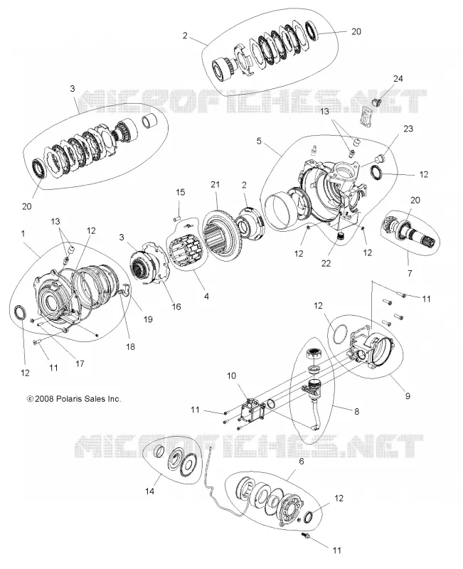 TRASMISSIONE, FRONT SCATOLA DEGLI INGRANAGGI INTERNALS