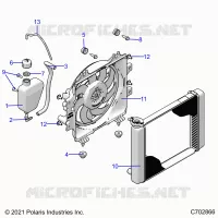 ENGINE, SISTEMA DI RAFFREDDAMENTO, RADIATOR, FAN & OVERFLOW BOTTLE