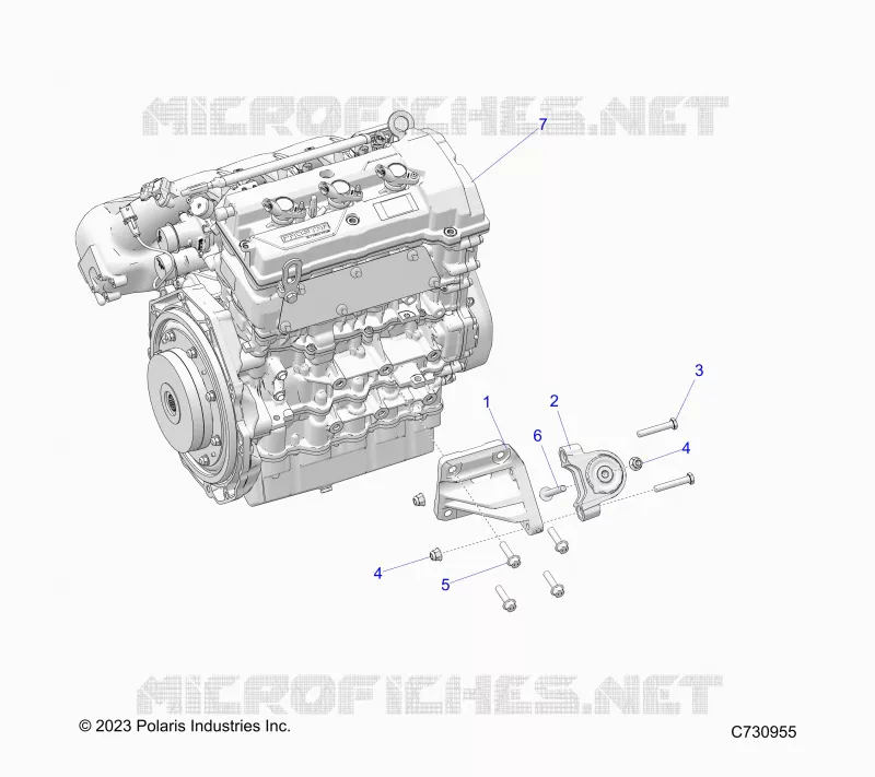 MOTORE, MOUNTING AND LONG BLOCK- R24X6L1RAH/AS/BH/BS (C730955)