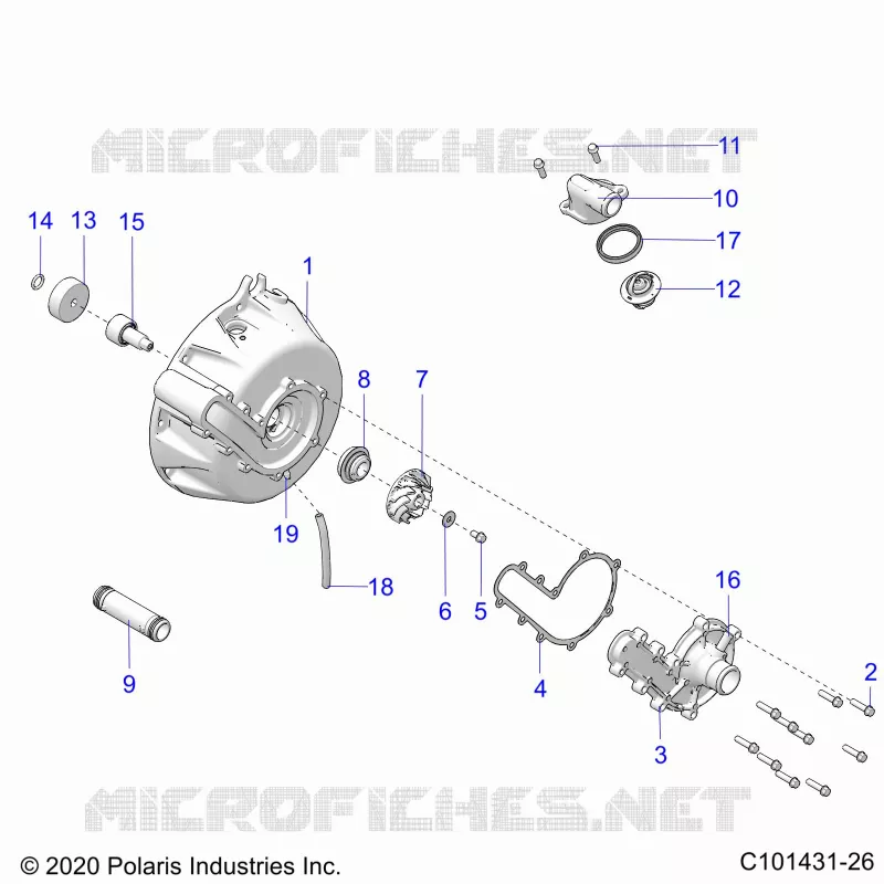 ENGINE, SISTEMA DI RAFFREDDAMENTO AND WATER PUMP