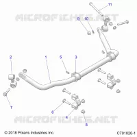 SUSPENSION, REAR BARRA DI STABILIZZAZIONE