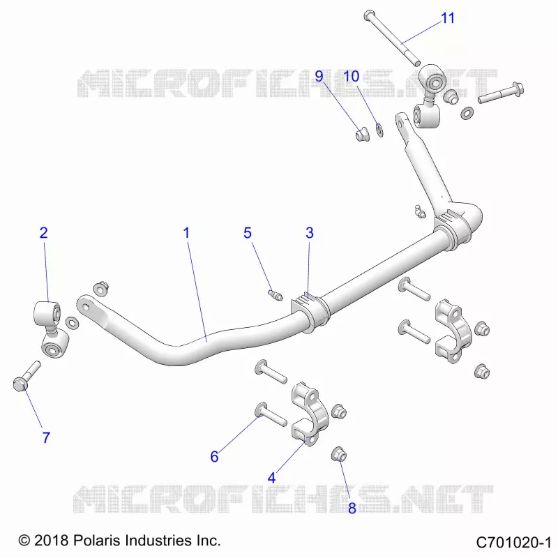 SUSPENSION, REAR BARRA DI STABILIZZAZIONE