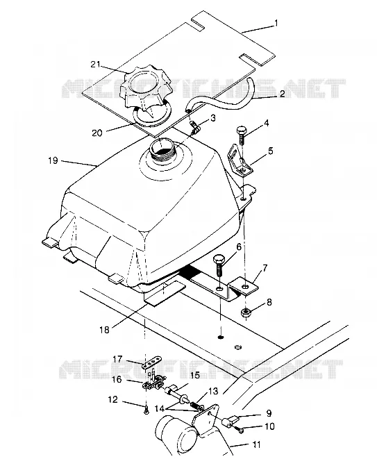 MONTAGGIO SERBATOIO CARBURANTE 6x6 400L W948740 (4926802680A012)