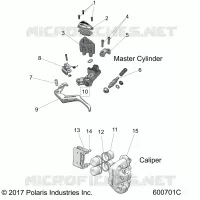 BRAKES, CALIPER AND CILINDRO PRINCIPALE ASM.