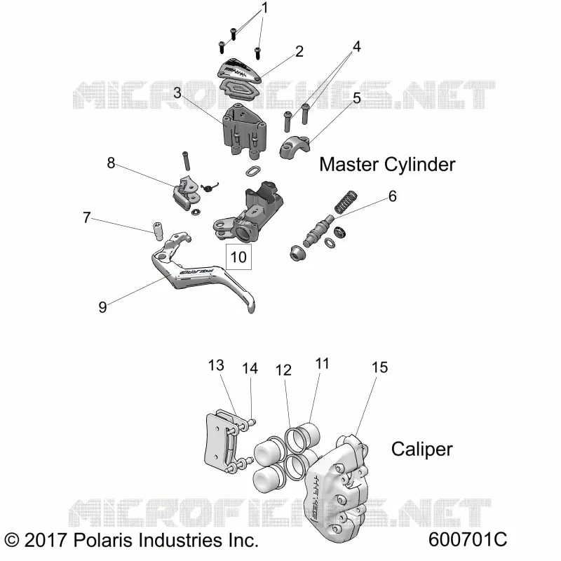 BRAKES, CALIPER AND CILINDRO PRINCIPALE ASM.