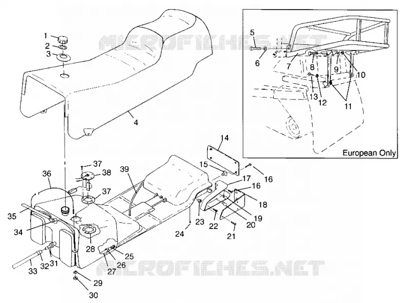 SEDILE   SERBATOIO DI GAS XLT TOURING 0963357 and EUROPEAN XLT TOURING E963357 (4931923192A009)
