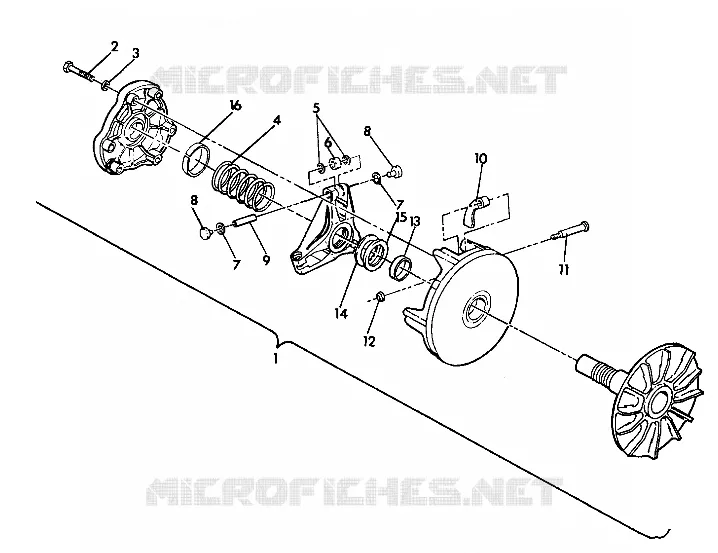 TRASMISSIONE FRIZIONE ASSEMBLY 250 4X4
