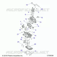 ENGINE, CRANKCASE AND ALBERO MOTORE