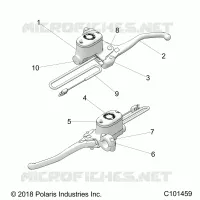 BRAKES, FRONT BRAKE LEVER AND CILINDRO PRINCIPALE