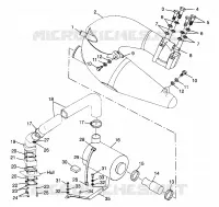 IMPIANTO DI SCARICO SLTX B964590 and Intl. SLTX I964590 (4935783578B004)