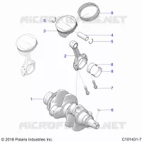 ENGINE, ALBERO MOTORE AND PISTON