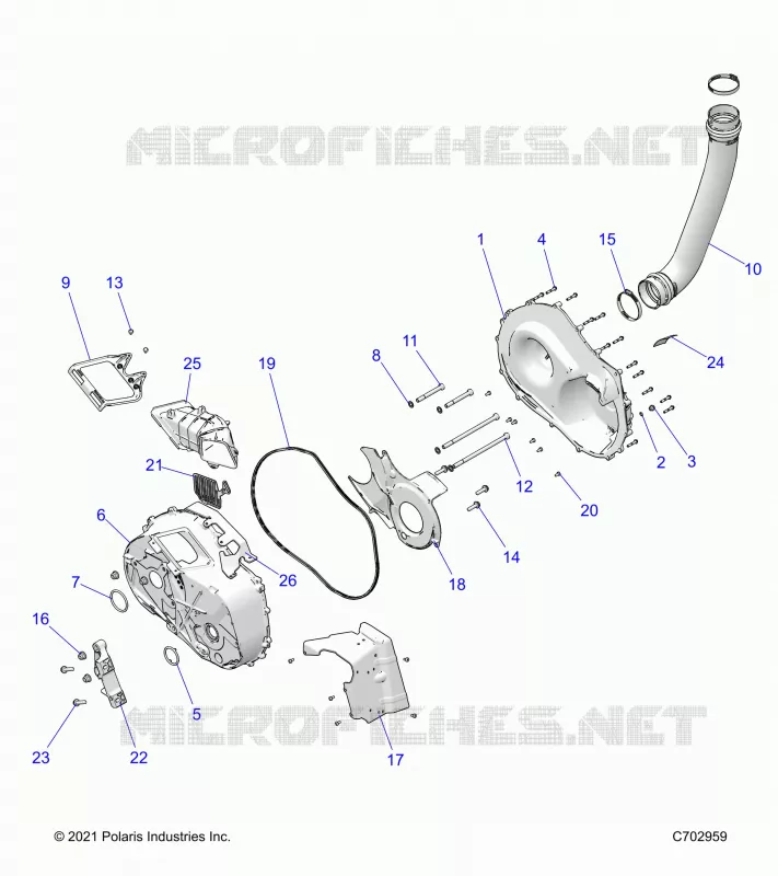 TRASMISSIONE, CLUTCH COVER AND DUCTING