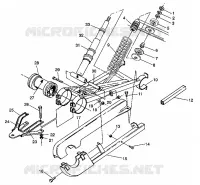 POSTERIORE SWING ARM   SHOCK 6X6 350L W938739 (4924062406037A)