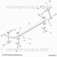 SUSPENSION, BARRA DI STABILIZZAZIONE, REAR