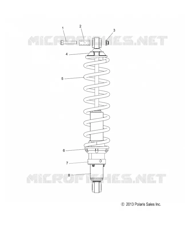 SUSPENSION, AMMORTIZZATORE POSTERIORE TRACK (7043994)