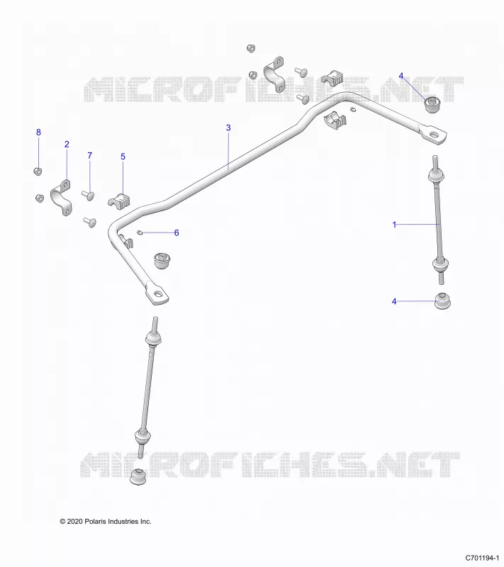 SUSPENSION, REAR BARRA DI STABILIZZAZIONE