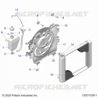 ENGINE, SISTEMA DI RAFFREDDAMENTO, RADIATOR, FAN &amp; OVERFLOW BOTTLE