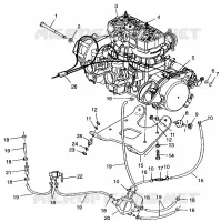 MONTAGGIO DEL MOTORE 700 RMK 0970966, 700 SKS 0970566  and EUROPEAN 700 SKS E970 (4938573857C003)