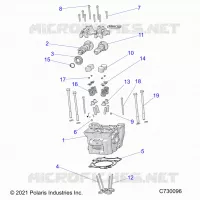 ENGINE, TESTA CILINDRO, CAMS AND VALVES