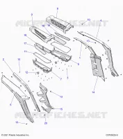 CARROZZERIA POSTERIORE FENDERS AND BEZELS- Z24NEC99AM/BM (C0705025-9)