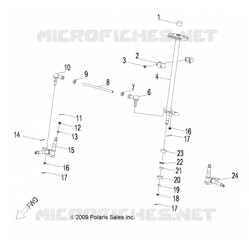 STERZO POST and TIE ROD ASM.