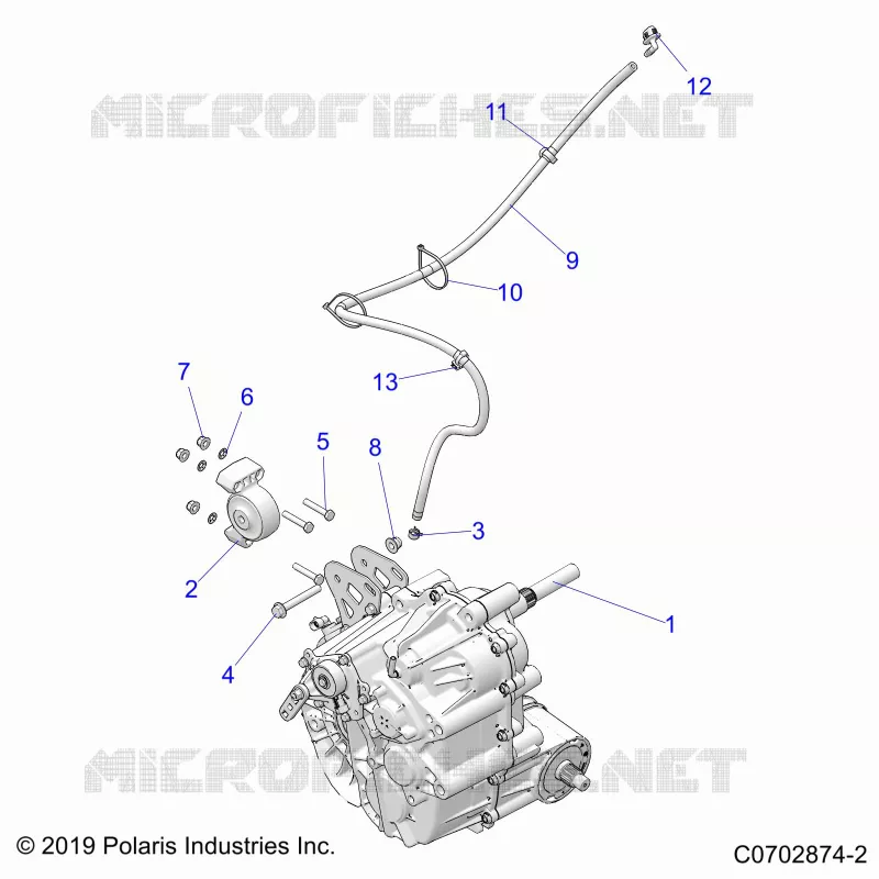 TRASMISSIONE, MAIN GEARCASE MOUNTING -Z24RAB92AK/BK (C0702874-2)