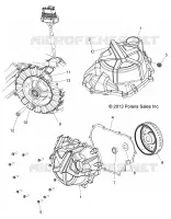 MOTORE, STATOR COVER AND VOLANO