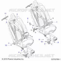 SEDE BELT MOUNTING, FRONT, PREMIUM/DELUXE