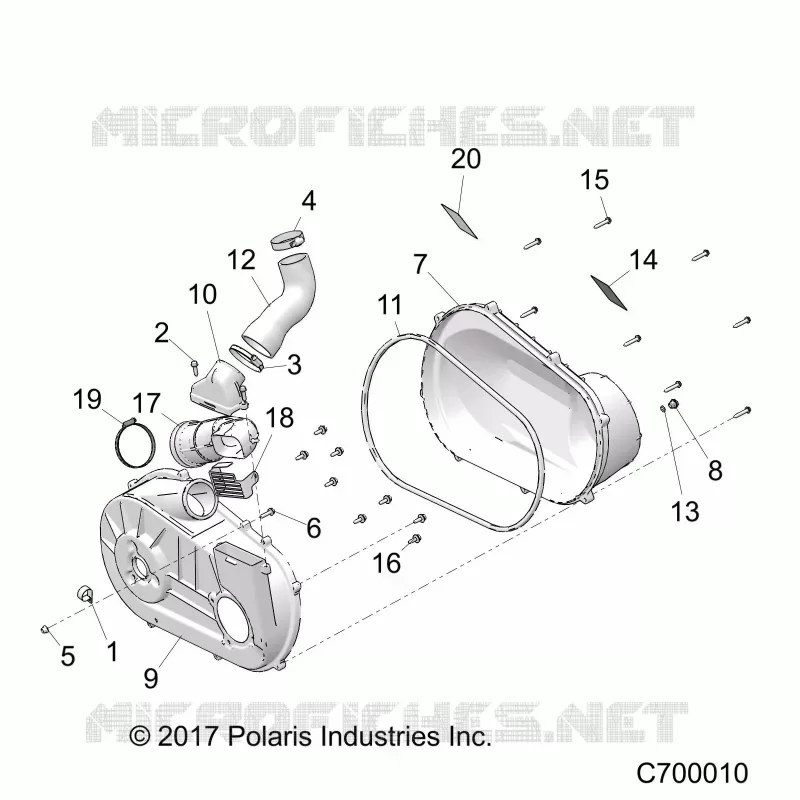 TRASMISSIONE, CLUTCH COVER AND DUCTING