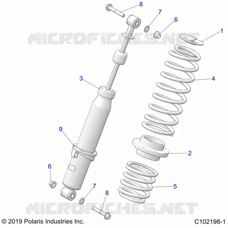 SUSPENSION, AMMORTIZZATORE POSTERIORE