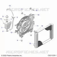 ENGINE, SISTEMA DI RAFFREDDAMENTO, RADIATOR, FAN & OVERFLOW BOTTLE