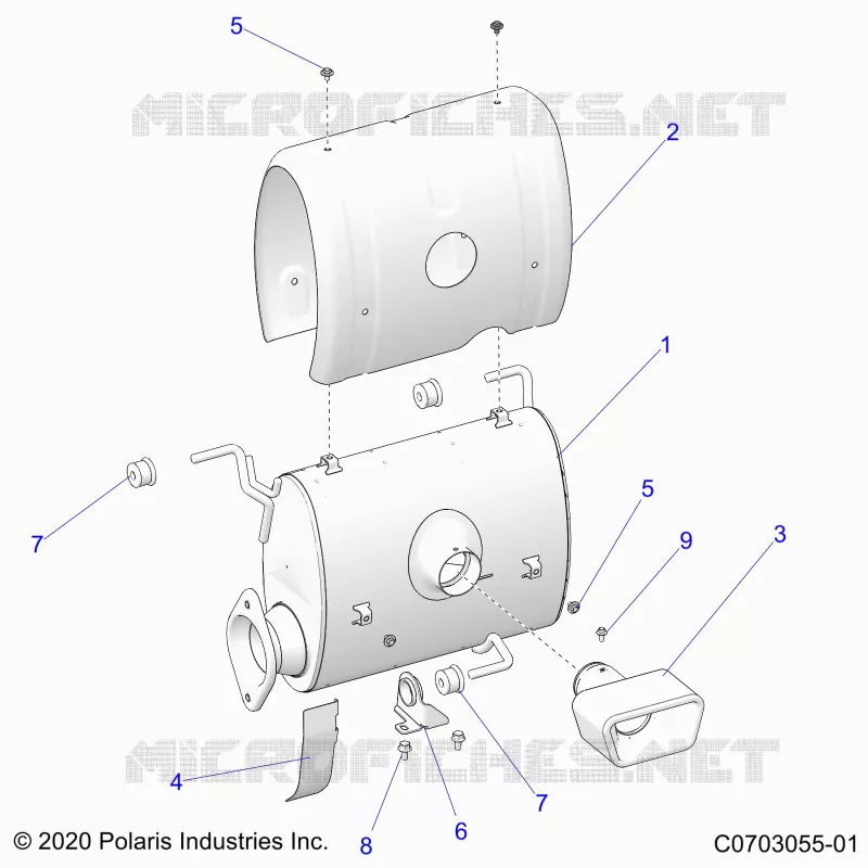 ENGINE, IMPIANTO DI SCARICO, SILENCER AND RELATED