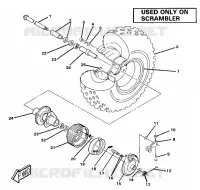 RUOTA ANTERIORE AND  BRAKE ASSEMBLY. (4911701170030A)