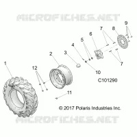 RUOTAS, FRONT TIRE AND BRAKE DISC