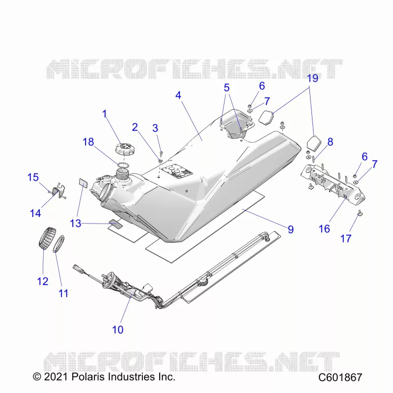 SISTEMA DI ALIMENTAZIONE CARBURANTE, FUEL TANK ASM.