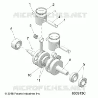 ENGINE, PISTON AND ALBERO MOTORE