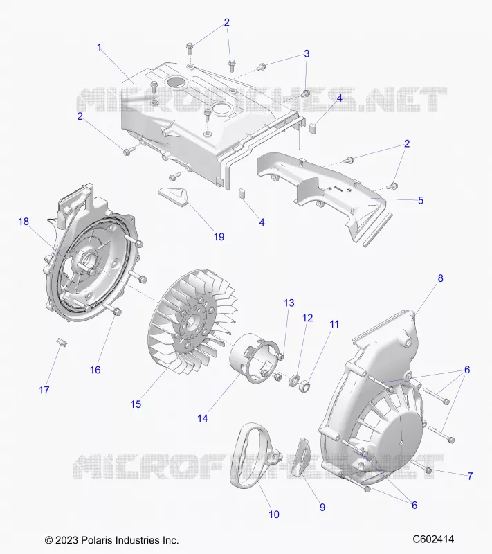 ENGINE, BLOWER HOUSING AND AUTOAVVOLGENTE