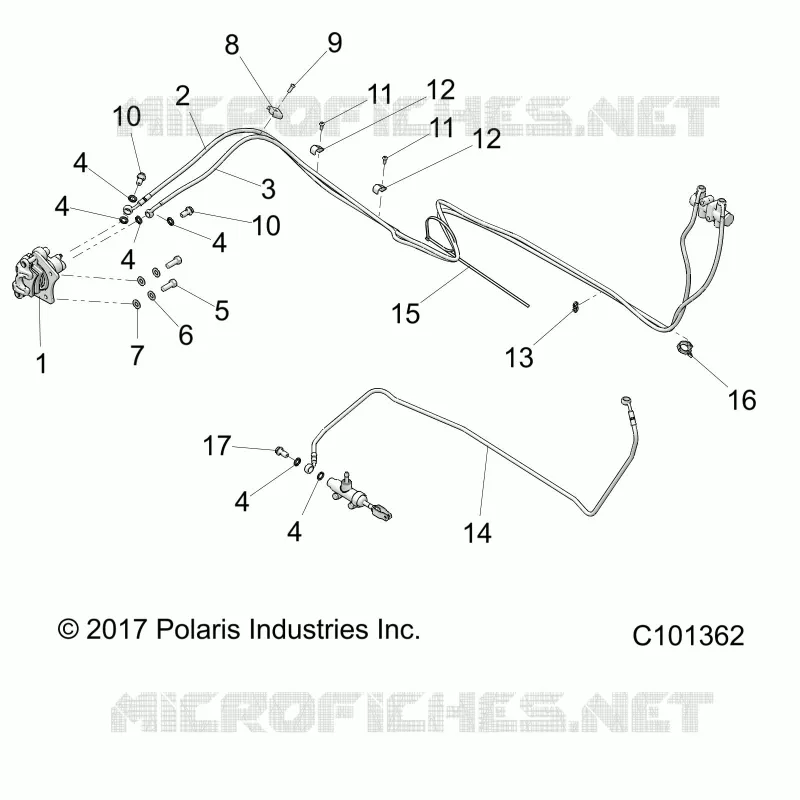 BRAKES, FRENO POSTERIORE LINES