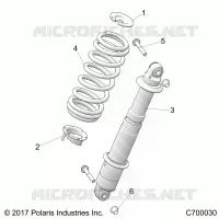 SUSPENSION, REAR SHOCK MONTAGGIO
