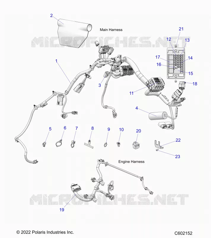 ELETTRICO, WIRE HARNESS,CHASSIS/FUSE BLOCK, ENGINE